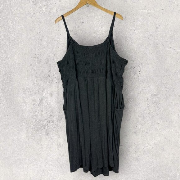 Torrid Super Soft Knit Romper‎ Grey Size 5X Smocked 2020 Stretch Adjustable Boho - Picture 7 of 15